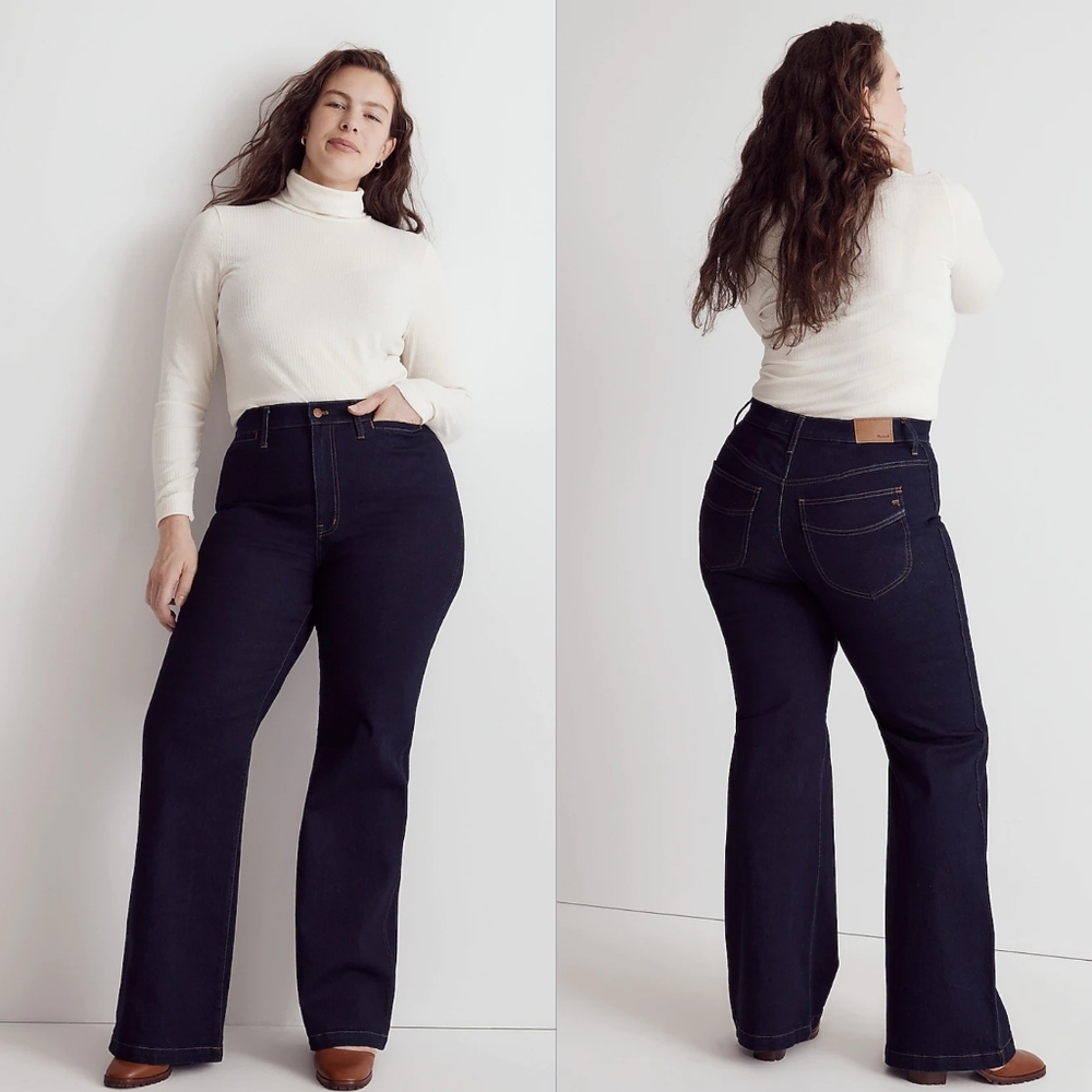 Madewell 11" High-Rise Flare Jeans in Insley Wash Size 33